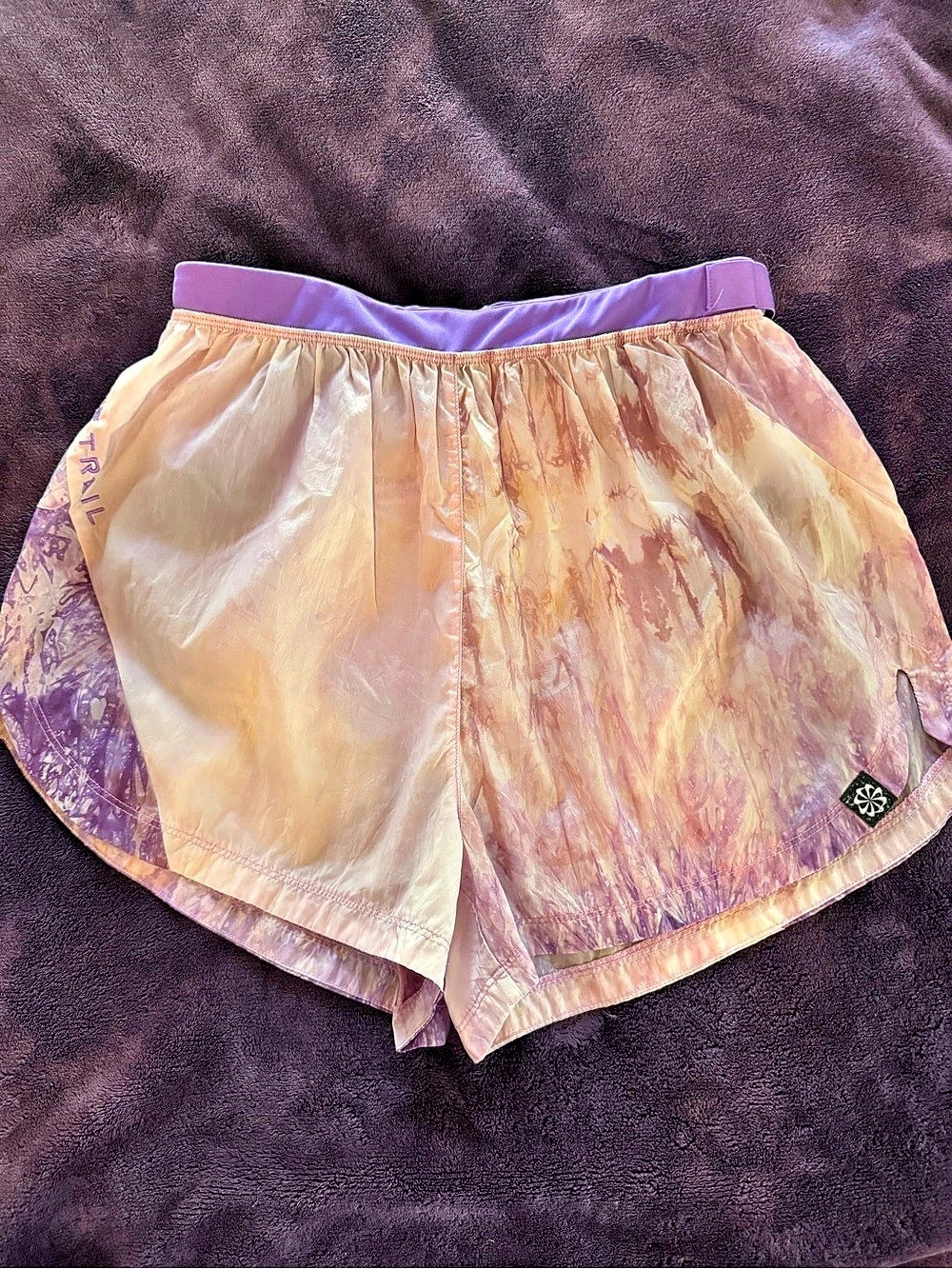 Nike Trail Repel Mid-Rise 3" Brief-Lined Running Shorts Purple & Pink Medium